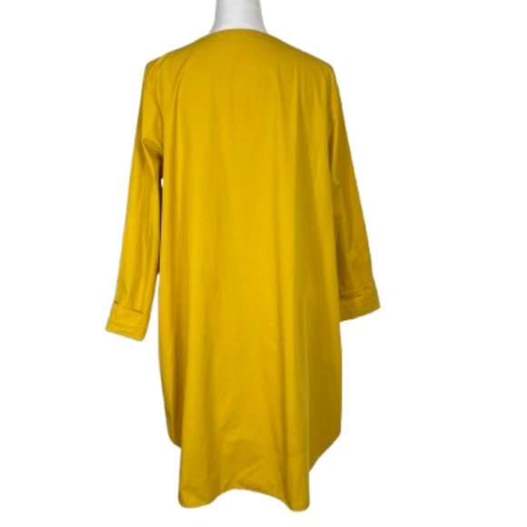 COS Women's Cotton Oversized Contemporary Dress Long Sleeve Size 12 Mustard - Picture 8 of 11